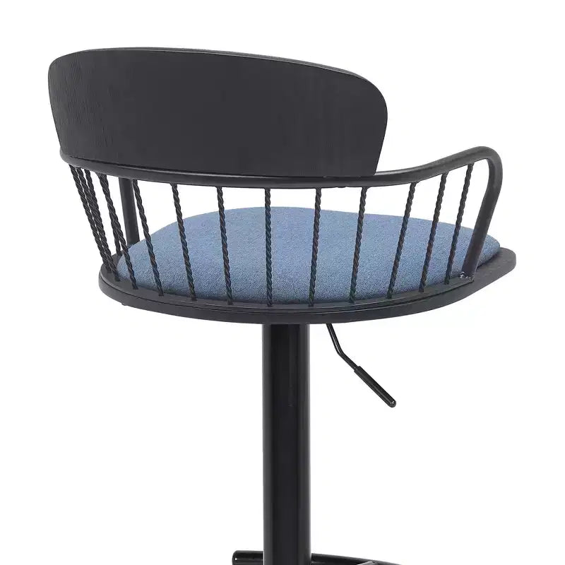 Tabouret de bar pivotant réglable en métal rembourré GDFStudio Orion