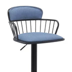 Tabouret de bar pivotant réglable en métal rembourré GDFStudio Orion