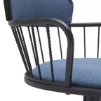 Tabouret de bar pivotant réglable en métal rembourré GDFStudio Orion