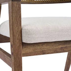 Christopher Knight Home Charlotte Chaises de salle à manger capitonnées modernes du milieu du siècle avec dossier en rotin naturel (Lot de 2)