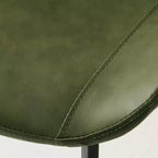 Lot de 2 chaises de salle à manger modernes en similicuir avec assise rembourrée et pieds en métal