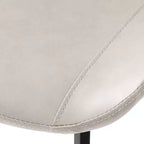 Lot de 2 chaises de salle à manger modernes en similicuir avec assise rembourrée et pieds en métal