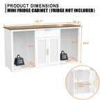 GDLF Long Coffee Bar Cabinet with Fridge Space, 70.1 Armoire à vin et spiritueux moderne