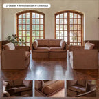 Canapé d'angle modulable lavable 4 places Anabei | Assise Memorix+ et coussin Contour