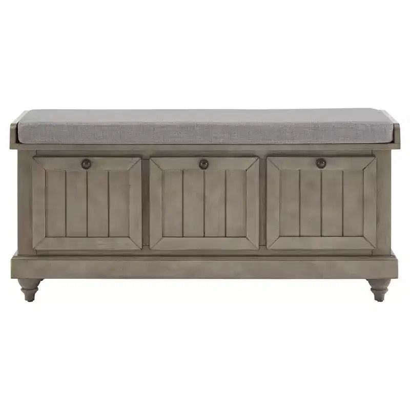 Banc de rangement Marin avec coussin en lin - iNSPIRE Q
