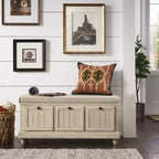 Banc de rangement Marin avec coussin en lin - iNSPIRE Q