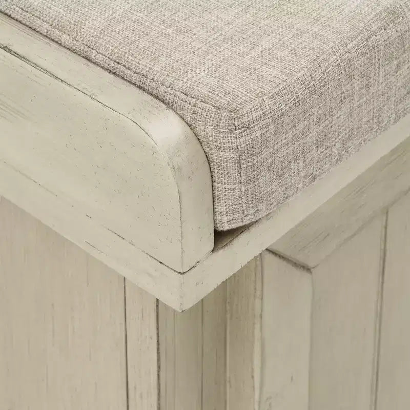 Banc de rangement Marin avec coussin en lin - iNSPIRE Q