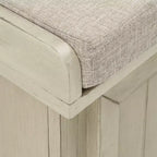 Banc de rangement Marin avec coussin en lin - iNSPIRE Q