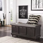 Banc de rangement Marin avec coussin en lin - iNSPIRE Q