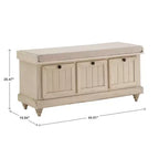 Banc de rangement Marin avec coussin en lin - iNSPIRE Q