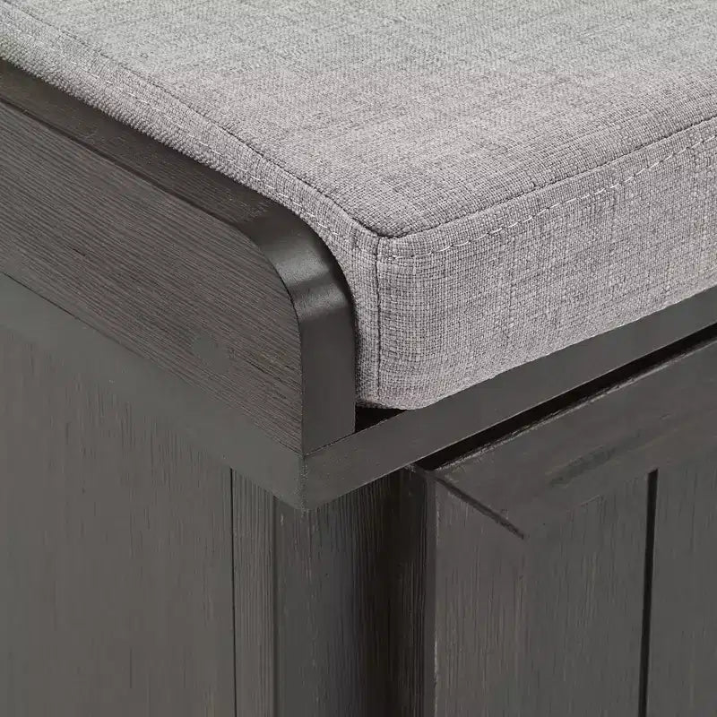 Banc de rangement Marin avec coussin en lin - iNSPIRE Q
