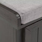 Banc de rangement Marin avec coussin en lin - iNSPIRE Q