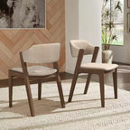 Chaise de salle à manger Abstergo moderne en bois scandinave (lot de 2) - iNSPIREQ