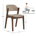 Chaise de salle à manger Abstergo moderne en bois scandinave (lot de 2) - iNSPIREQ