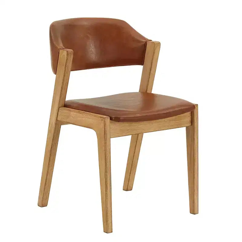 Chaise de salle à manger Abstergo moderne en bois scandinave (lot de 2) - iNSPIREQ