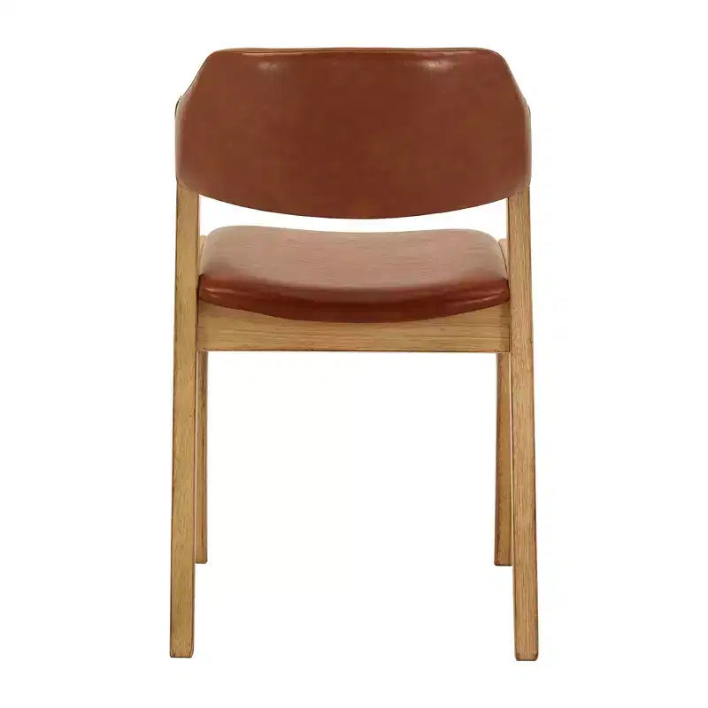 Chaise de salle à manger Abstergo moderne en bois scandinave (lot de 2) - iNSPIREQ