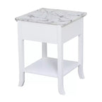 HomeStock Table d'appoint rectangulaire en bois 1 pièce
