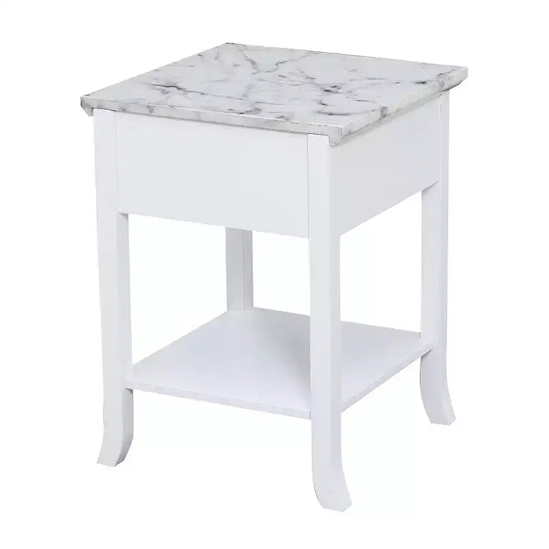 HomeStock Table d'appoint rectangulaire en bois 1 pièce