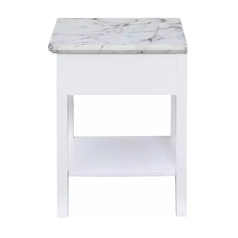 HomeStock Table d'appoint rectangulaire en bois 1 pièce