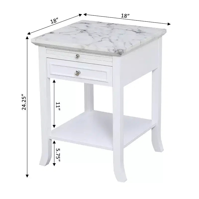 HomeStock Table d'appoint rectangulaire en bois 1 pièce