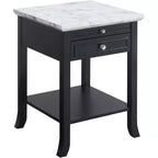 HomeStock Table d'appoint rectangulaire en bois 1 pièce