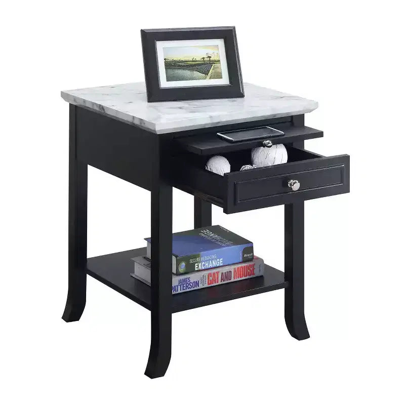 HomeStock Rectangle Wood Table Top End Table 1 -piece