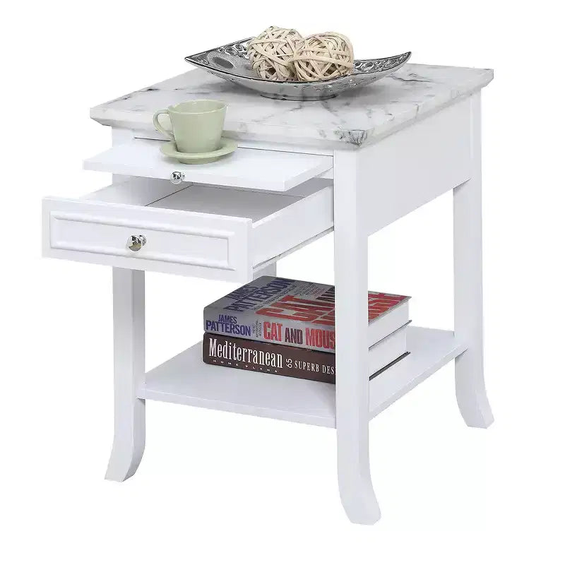 HomeStock Table d'appoint rectangulaire en bois 1 pièce