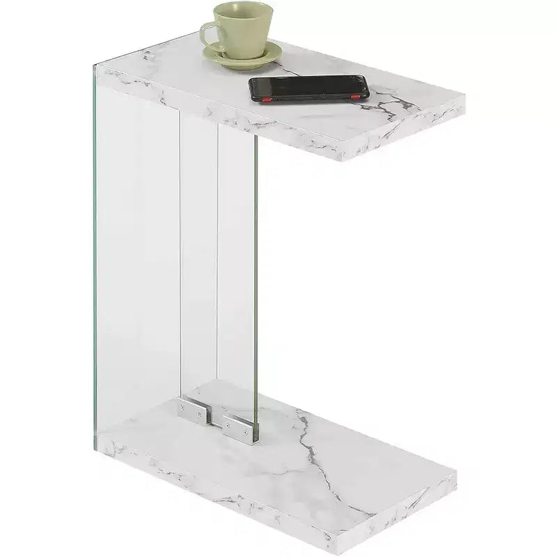 Table d'appoint rectangulaire en verre HomeStock, 1 pièce