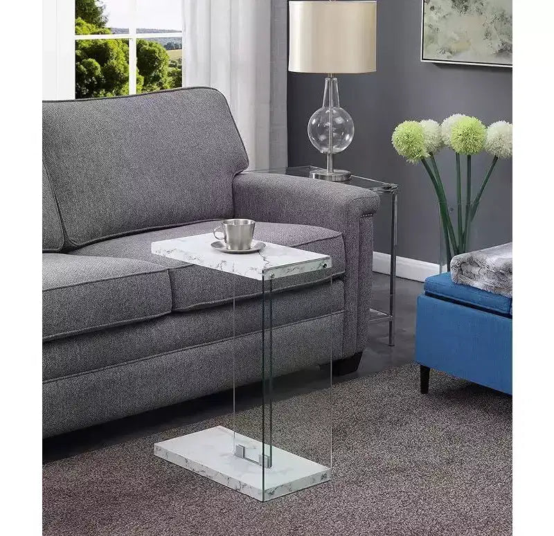 Table d'appoint rectangulaire en verre HomeStock, 1 pièce