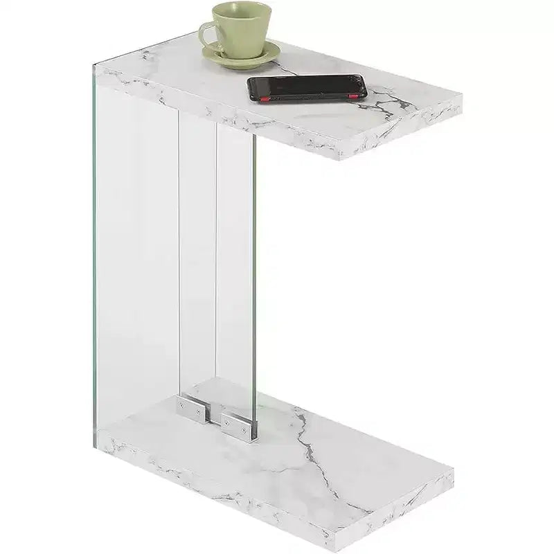 Table d'appoint rectangulaire en verre HomeStock, 1 pièce