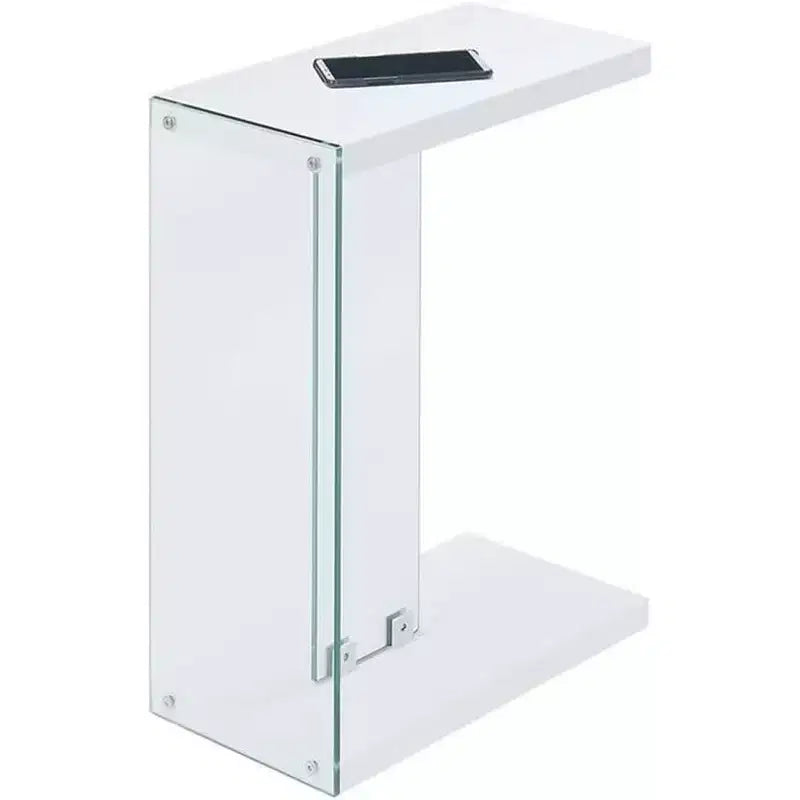 Table d'appoint rectangulaire en verre HomeStock, 1 pièce