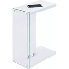 Table d'appoint rectangulaire en verre HomeStock, 1 pièce