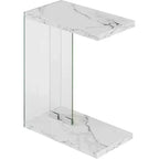 Table d'appoint rectangulaire en verre HomeStock, 1 pièce