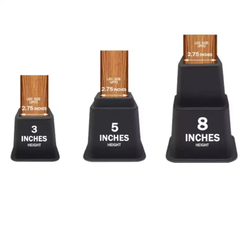 Lot de 6 rehausseurs de lit robustes et réglables Home Collection