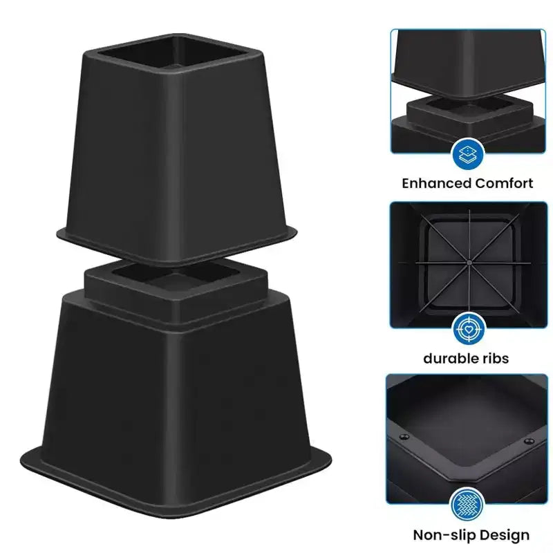 Lot de 6 rehausseurs de lit robustes et réglables Home Collection