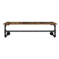 Home Collection Industrial Pipe Wall Mounted Clothes Rack with Top Shelf