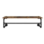 Home Collection Industrial Pipe Wall Mounted Clothes Rack with Top Shelf