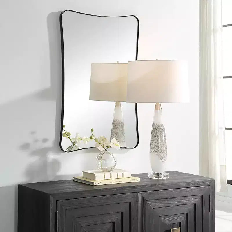 Miroir de courtoisie noir Uttermost Loudon 22 x 34