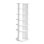 VEVOR 6Tiers Rotating Shoe Rack Tower,360Spinning Shoe Rack, Revolving Storage Round Carousel Display,Freestanding Lazy Susan Organizer Display,White