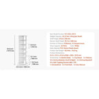 Étagère à chaussures rotative VEVOR 6 niveaux, tour à chaussures rotative à 360°, présentoir rond rotatif, présentoir autoportant Lazy Susan, blanc