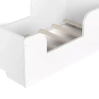 Bellemave Lit au Sol pour Tout-Petits avec Barrières de Sécurité et Forme d'Ours, Cadre de Lit en Bois Massif pour Garçons et Filles, Aucun Sommier Tapissier Nécessaire
