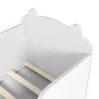 Bellemave Lit au Sol pour Tout-Petits avec Barrières de Sécurité et Forme d'Ours, Cadre de Lit en Bois Massif pour Garçons et Filles, Aucun Sommier Tapissier Nécessaire