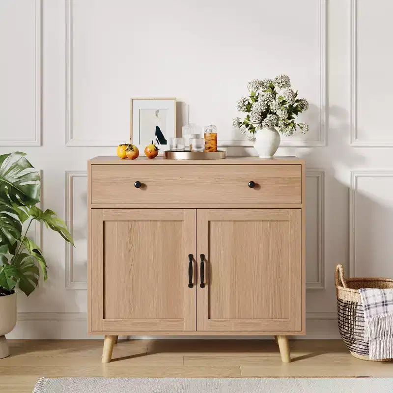 Versatile Sideboard Buffet Cabinet with Drawers & Doors,Multi-Purpose Storage Credenza for Kitchen,Dining, Living Room, Entryway, Freestanding Accent