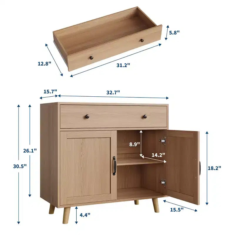 Buffet polyvalent avec tiroirs et portes, console de rangement multi-usage pour cuisine, salle à manger, salon, entrée, meuble d'appoint autonome