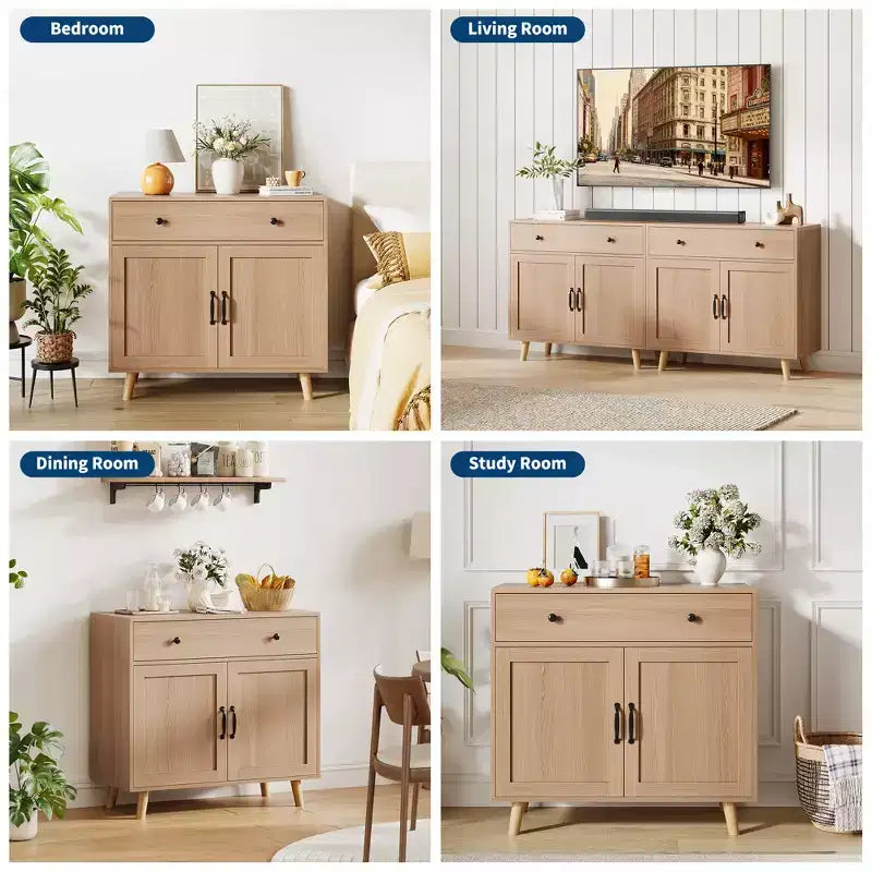 Buffet polyvalent avec tiroirs et portes, console de rangement multi-usage pour cuisine, salle à manger, salon, entrée, meuble d'appoint autonome