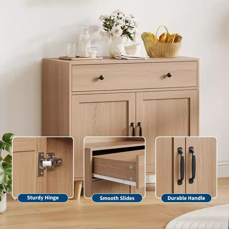 Buffet polyvalent avec tiroirs et portes, console de rangement multi-usage pour cuisine, salle à manger, salon, entrée, meuble d'appoint autonome