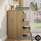 Commode moderne en bois avec 6 tiroirs profonds, grand coffre de rangement avec large surface supérieure, longue armoire de rangement pour chambre ou salon