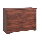 Commode moderne en bois avec 6 tiroirs profonds, grand coffre de rangement avec large surface supérieure, longue armoire de rangement pour chambre ou salon