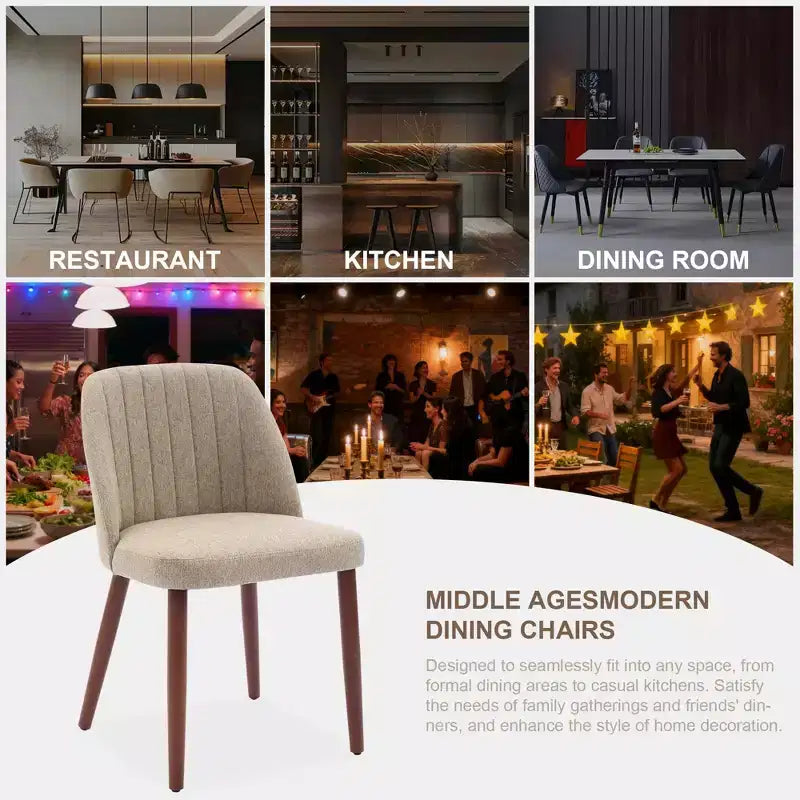 Chaises de salle à manger, chaises de cuisine rembourrées, chaise d'appoint en tissu pour cuisine, salle à manger, restaurant