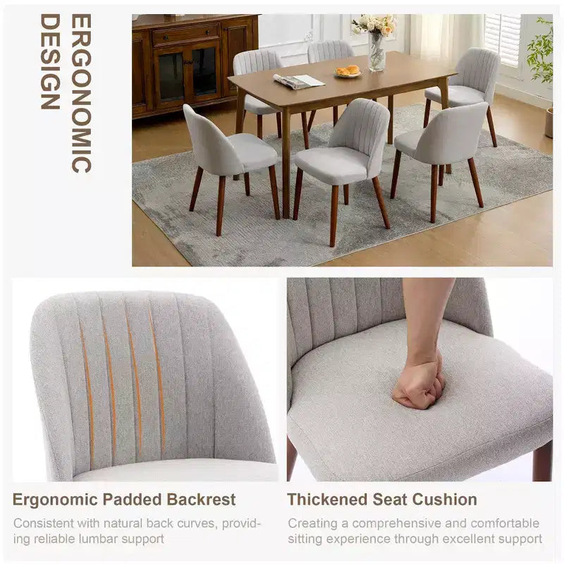 Chaises de salle à manger, chaises de cuisine rembourrées, chaise d'appoint en tissu pour cuisine, salle à manger, restaurant